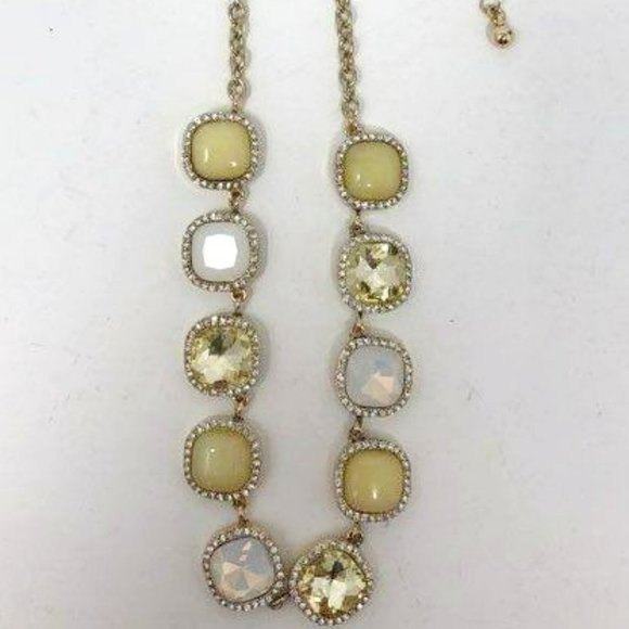 WHBM Gold Tone Stone & Opal Necklace - Picture 4 of 5